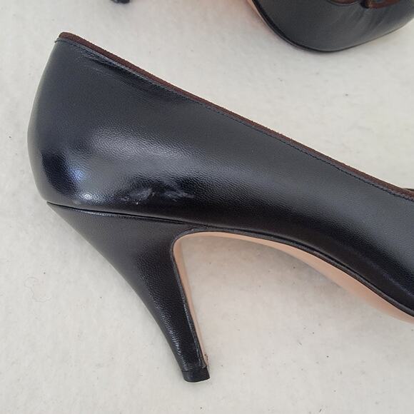 Bally of Switzerland Pointed Toe Ponte Shank Pump Leather Brown Sz  8.5 VTG Work - Picture 12 of 14